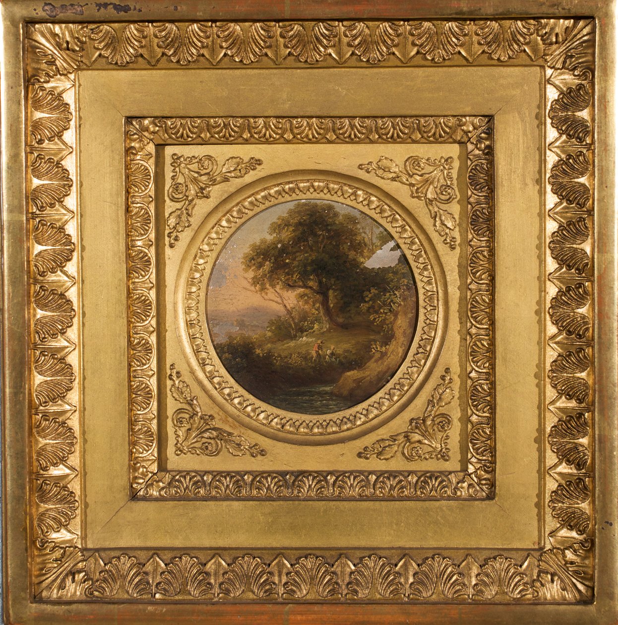 Baumlandschaft mit figürlicher Staffage von Leopold Blonder