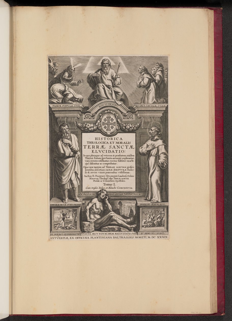 Titelseite für Franciscus Aguilonius, Historica Theologica et Moralis Terrae Sanctae Elucidatio von Netherlandish 17th Century after Sir Peter Paul Rubens