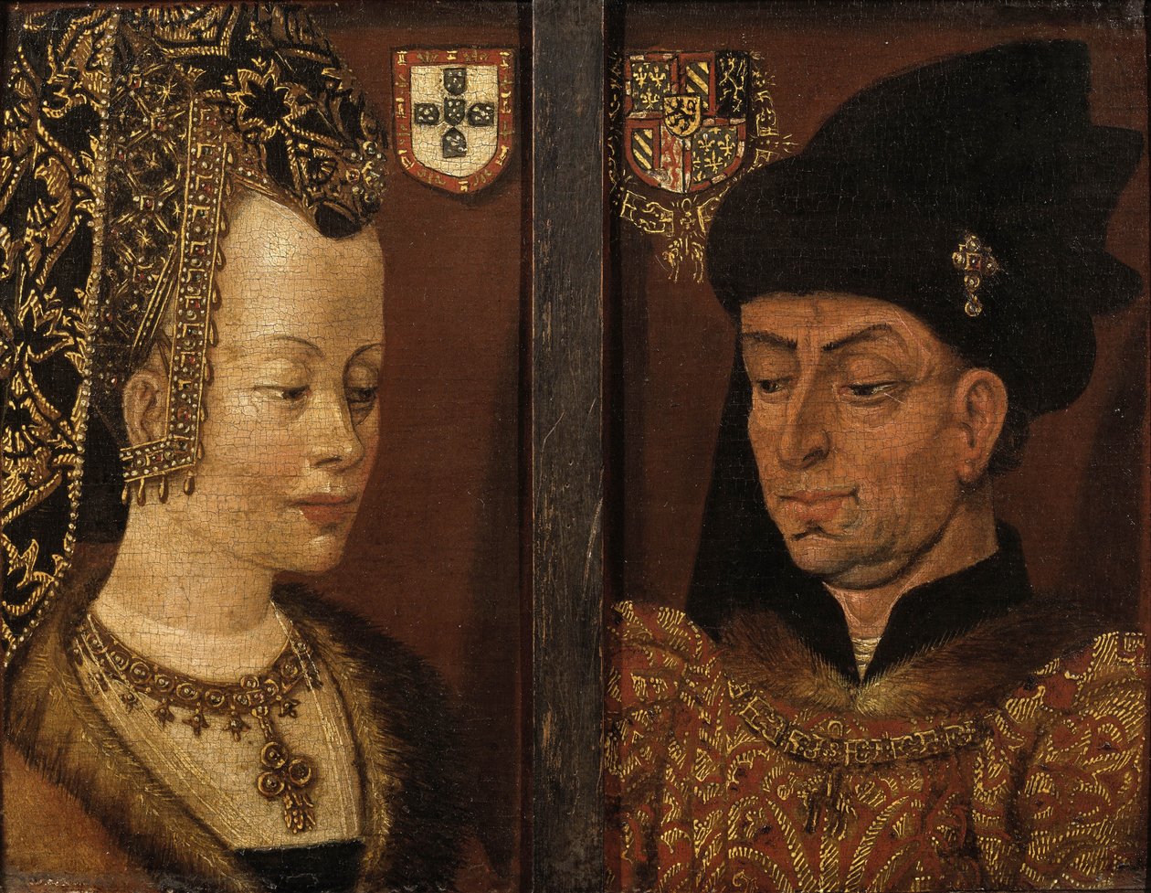 Porträts von Philipp dem Guten und Isabella von Portugal, 16. Jahrhundert von Netherlandish Master