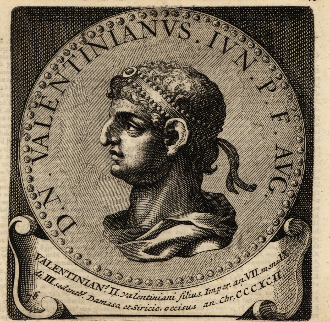 Porträt des römischen Kaisers Valentinian II. von Netherlandish School