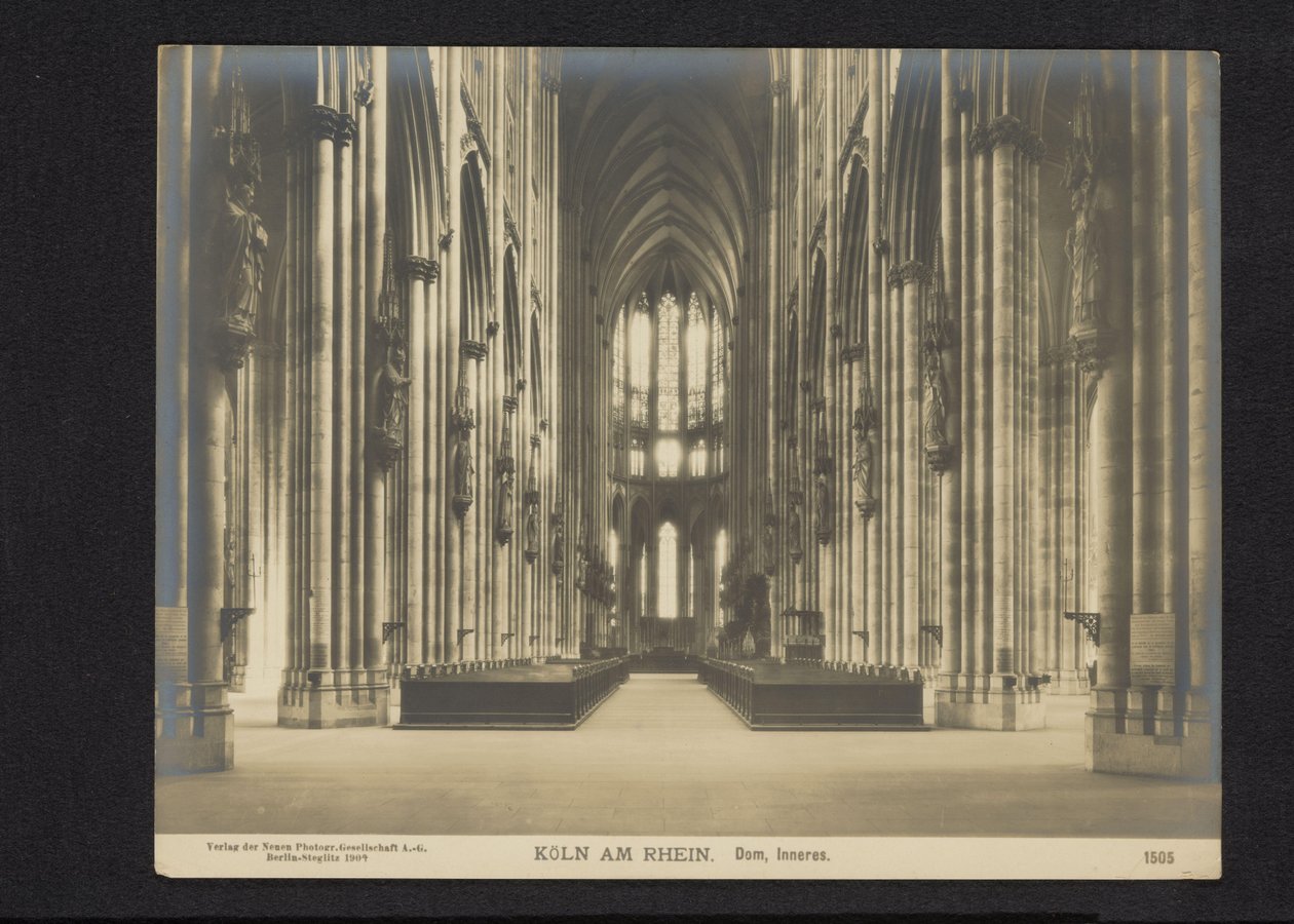 Innenraum des Kölner Doms von Neue Photographische Gesellschaft