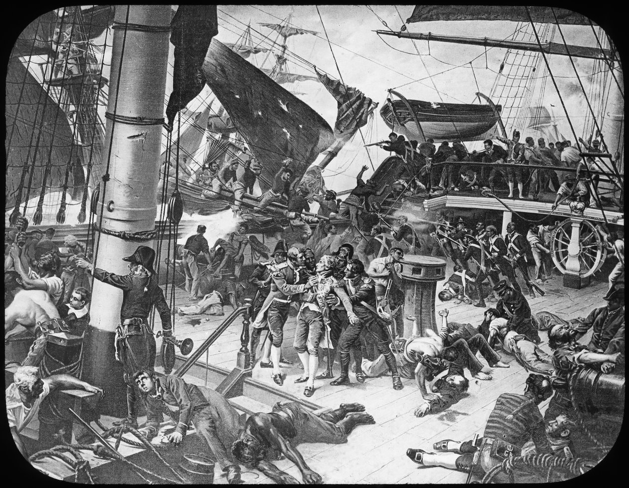 Das Deck der HMS Victory, 1805 von Newton and Co