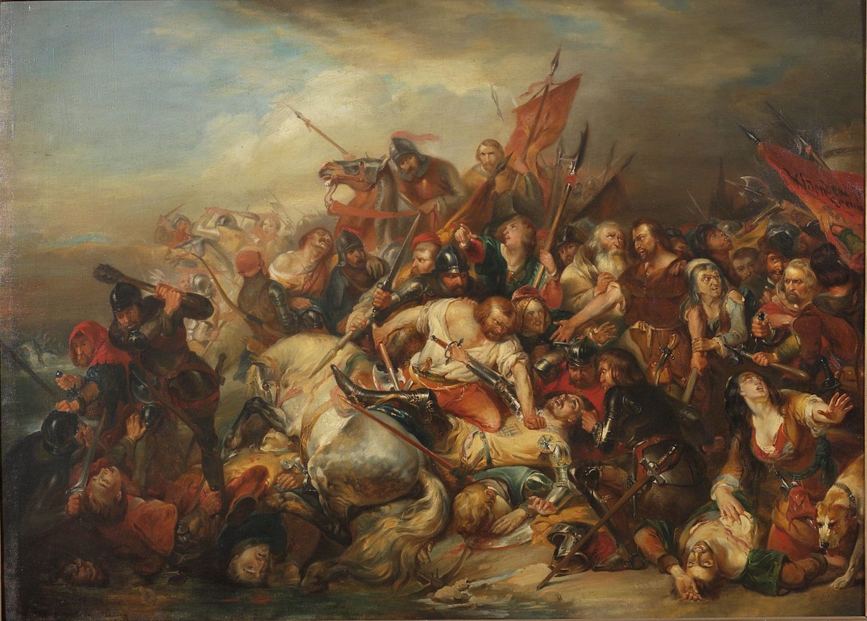 Die Schlacht der Goldenen Sporen am 11. Juli 1302 von Nicaise de Keyser