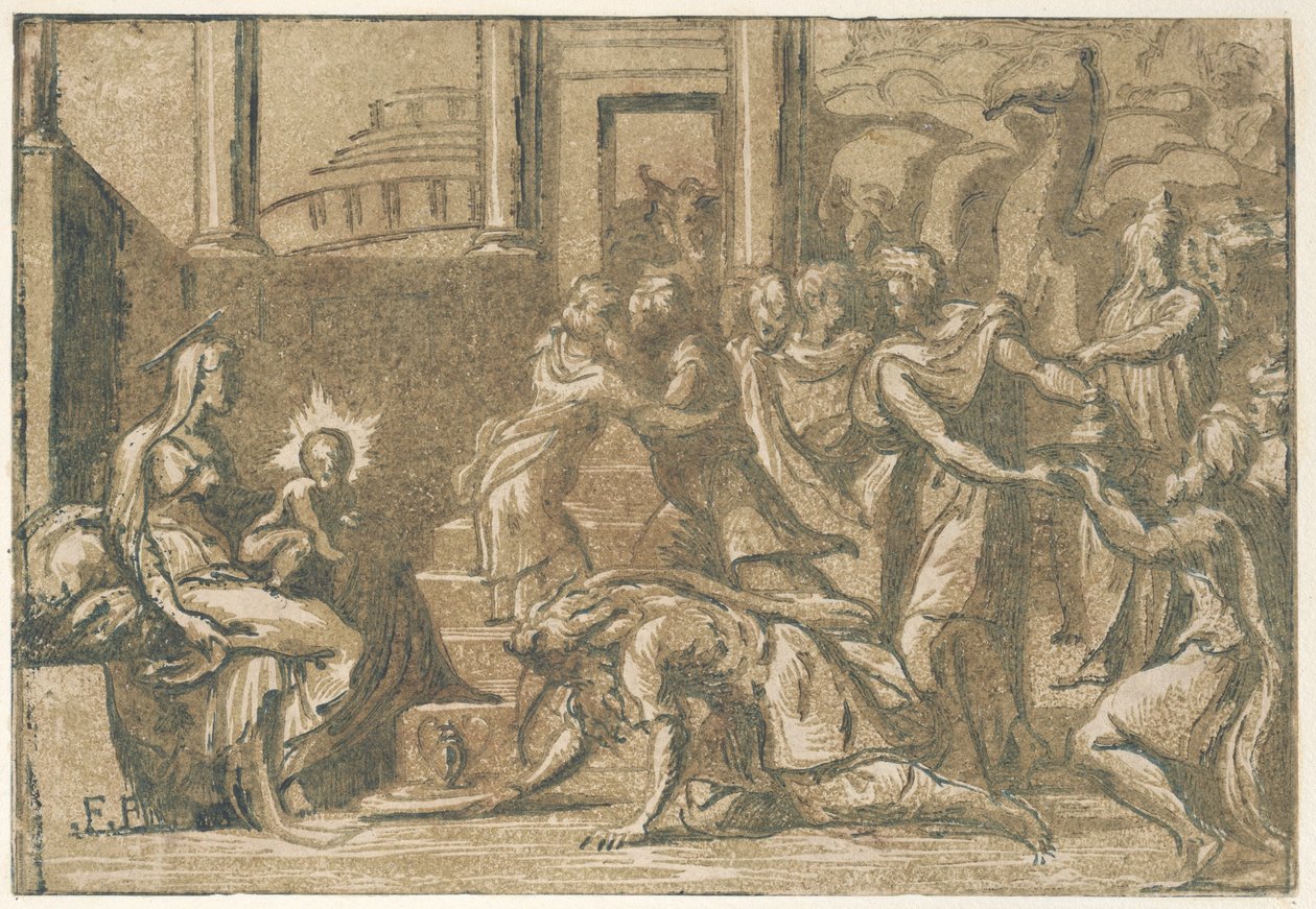 Die Anbetung der Könige, 1540-50 von Giuseppe Niccolò Vicentino