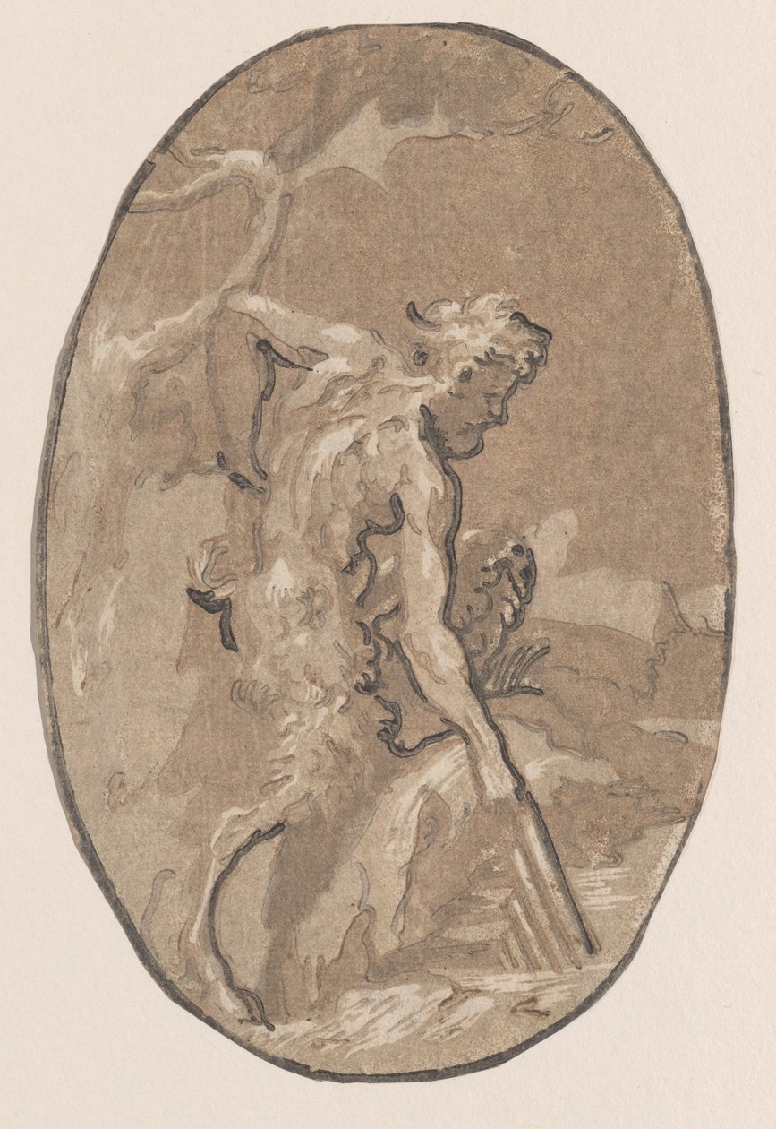 Marsyas zieht die Syrinx aus dem Fluss von Niccolo Vicentino