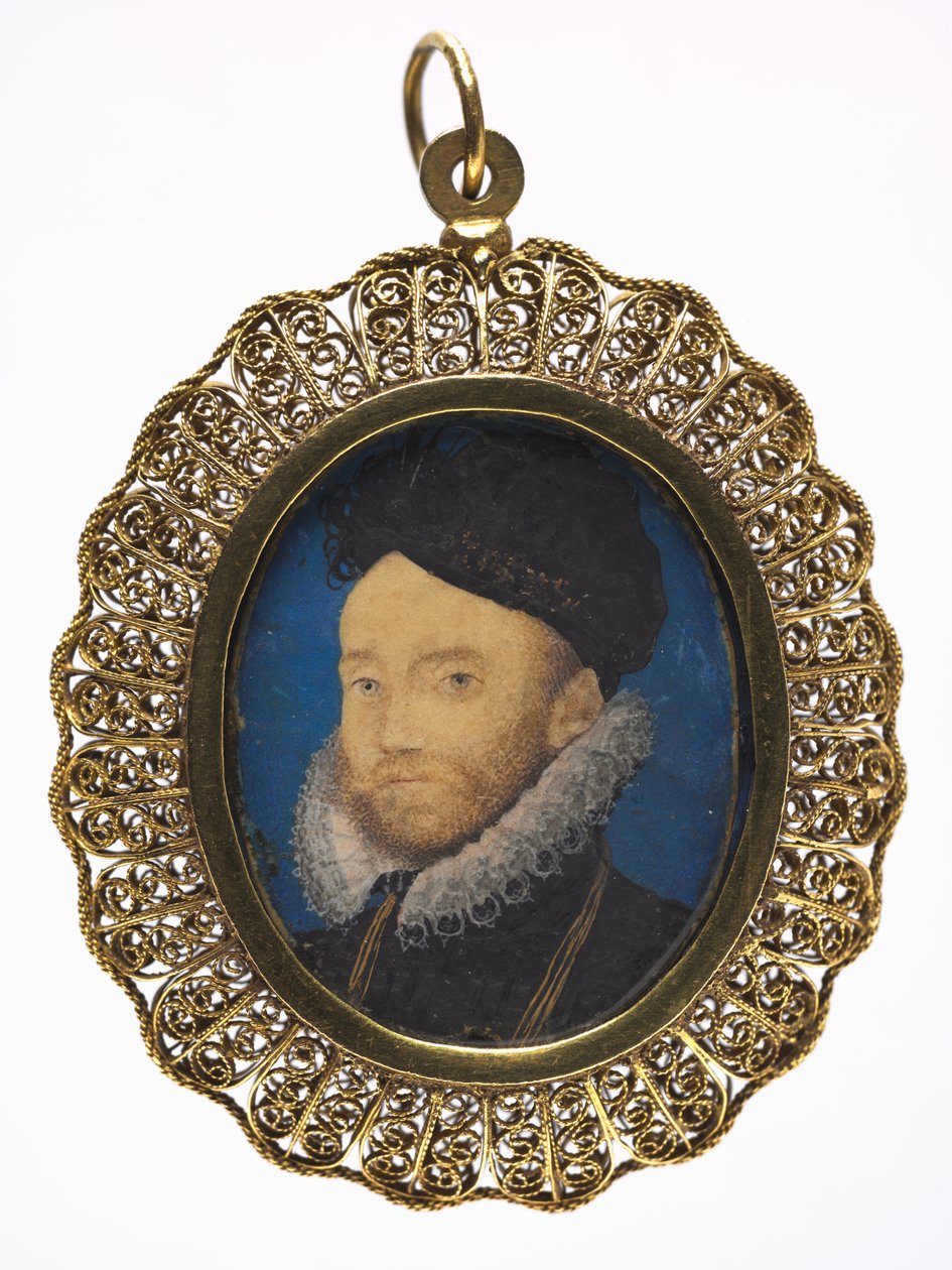 Porträt eines Mannes, ca. 1590 von Nicholas Hilliard