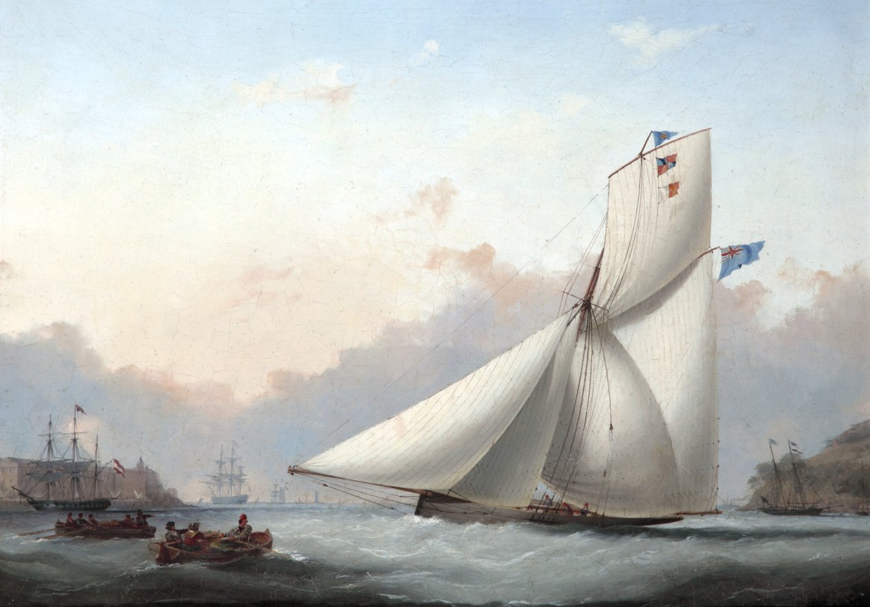 Eine Kutteryacht im Plymouth Sound von Nicholas Matthews Condy