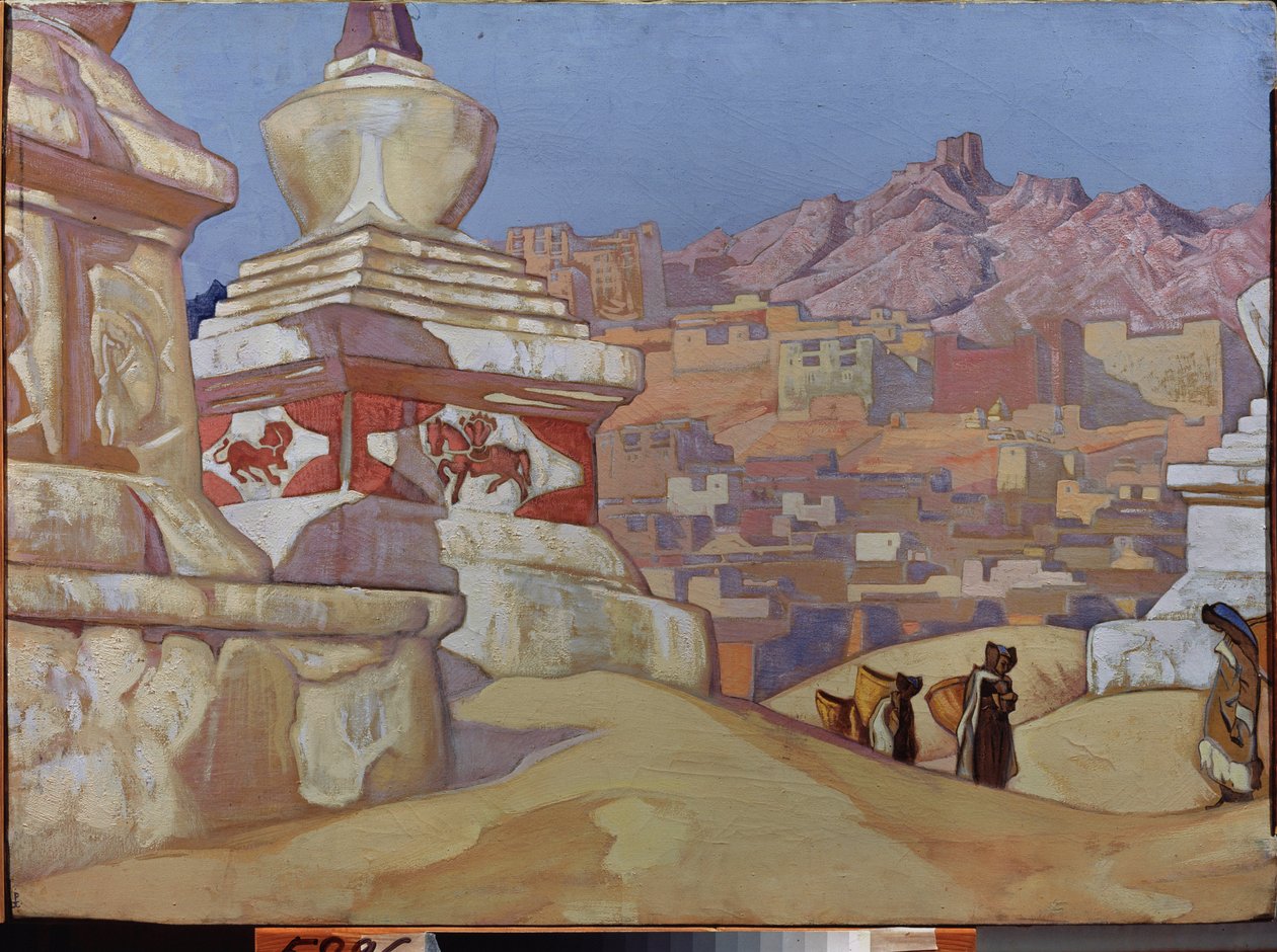 Reiter des Glücks (aus der Serie Maitreya) von Nicholas Roerich