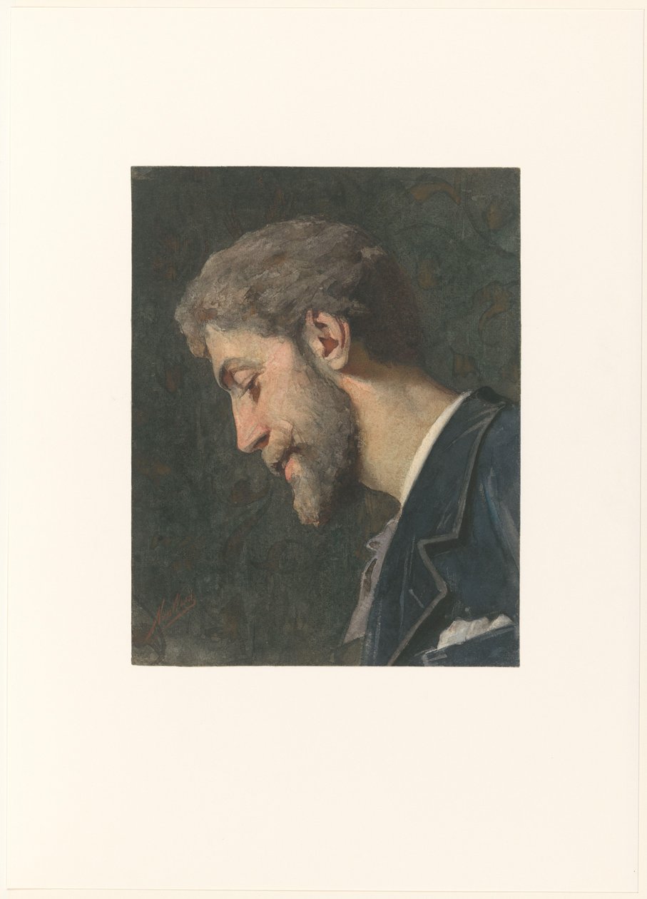 Porträt von George Hendrik Breitner von Nicolaas van der Waay (signed by artist)
