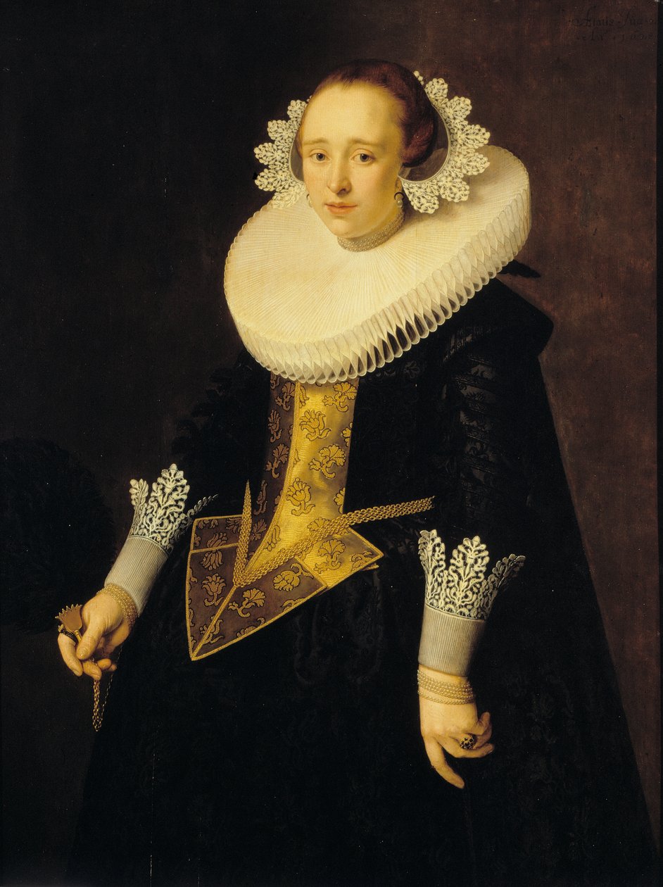 Porträt einer 22-jährigen Frau, 1628 von Nicolaes Eliasz. Pickenoy