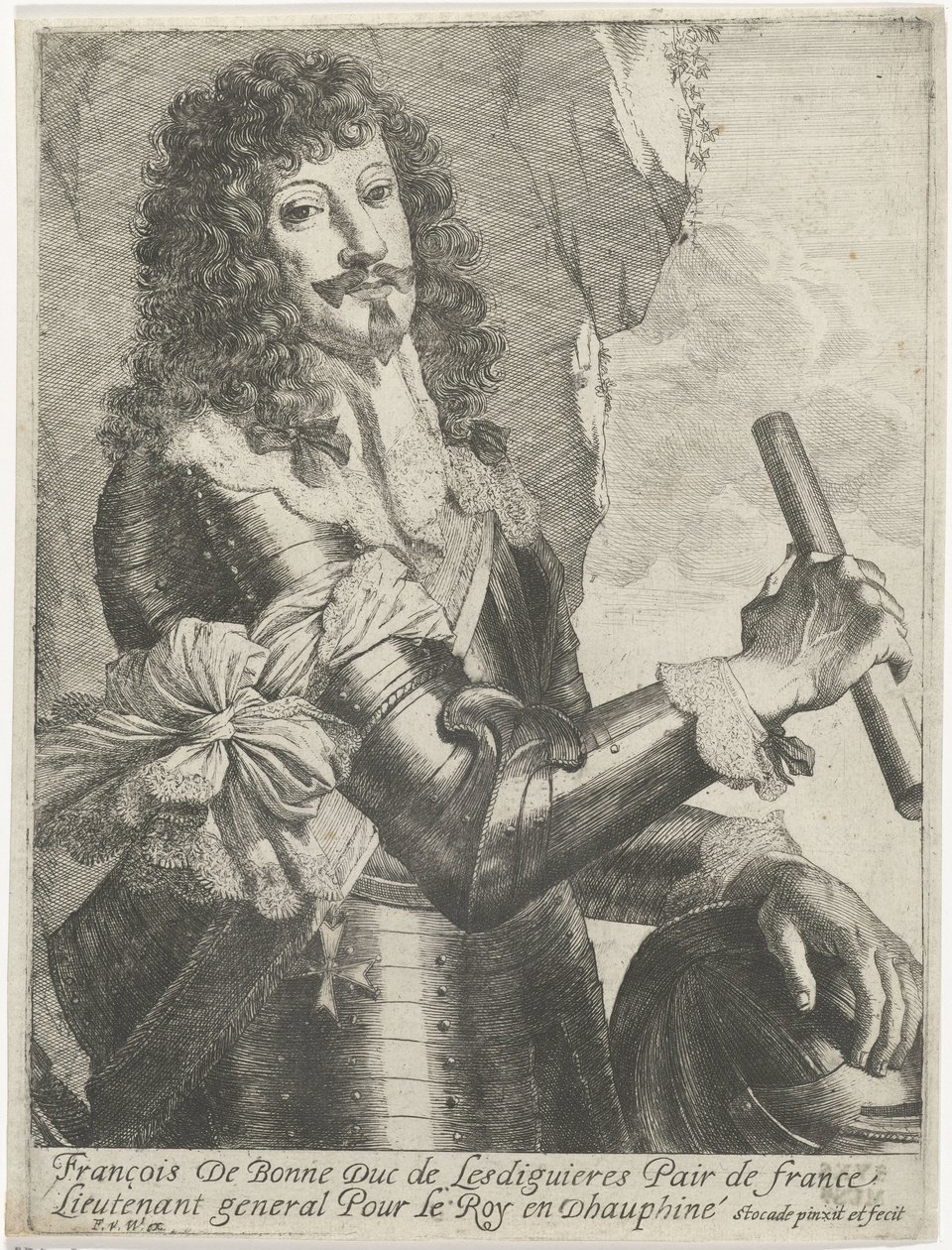 Porträt von François de Bonne-Lesdiguières-de Créquy von Nicolaes Van Helt Stockade