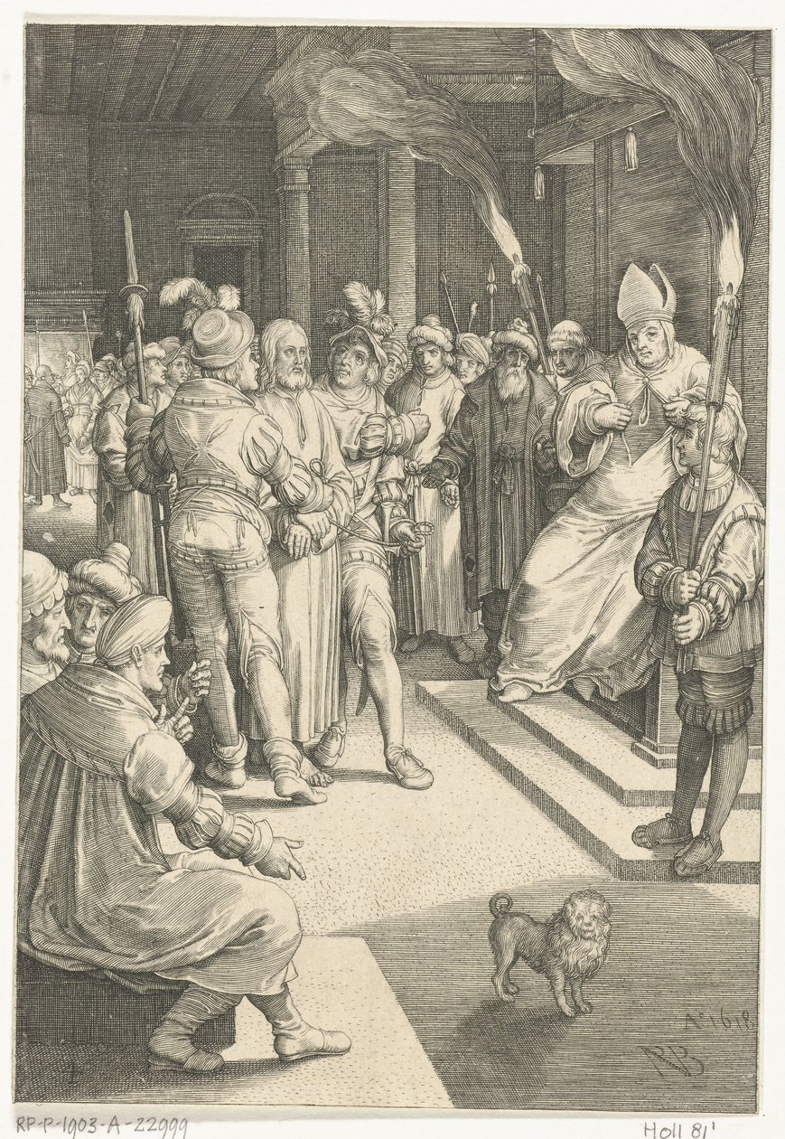 Christus vor Kajafas von Nicolaes de Bruyn