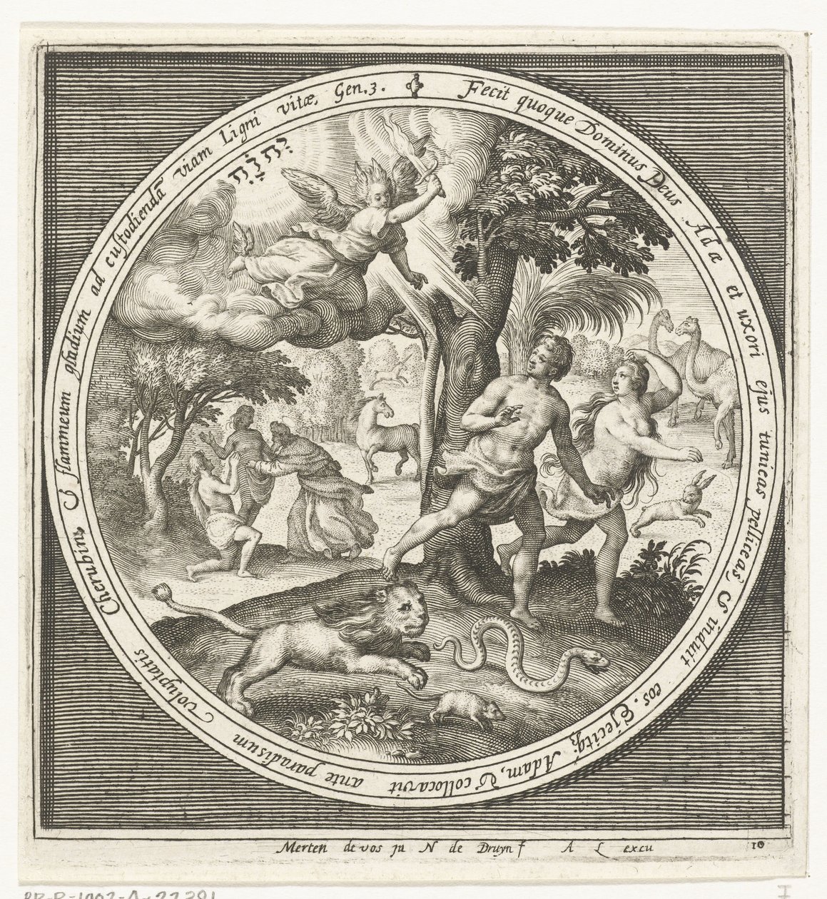 Vertreibung aus dem Paradies von Nicolaes de Bruyn