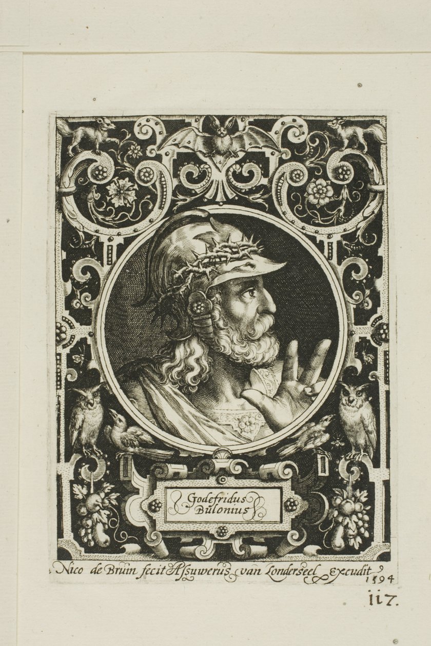Gottfried von Bouillon, Platte neun aus Die Neun Würdigen von Nicolaes de Bruyn
