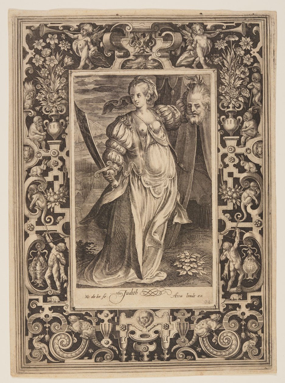 Judith, Platte sechs aus Die neun Helden von Nicolaes de Bruyn