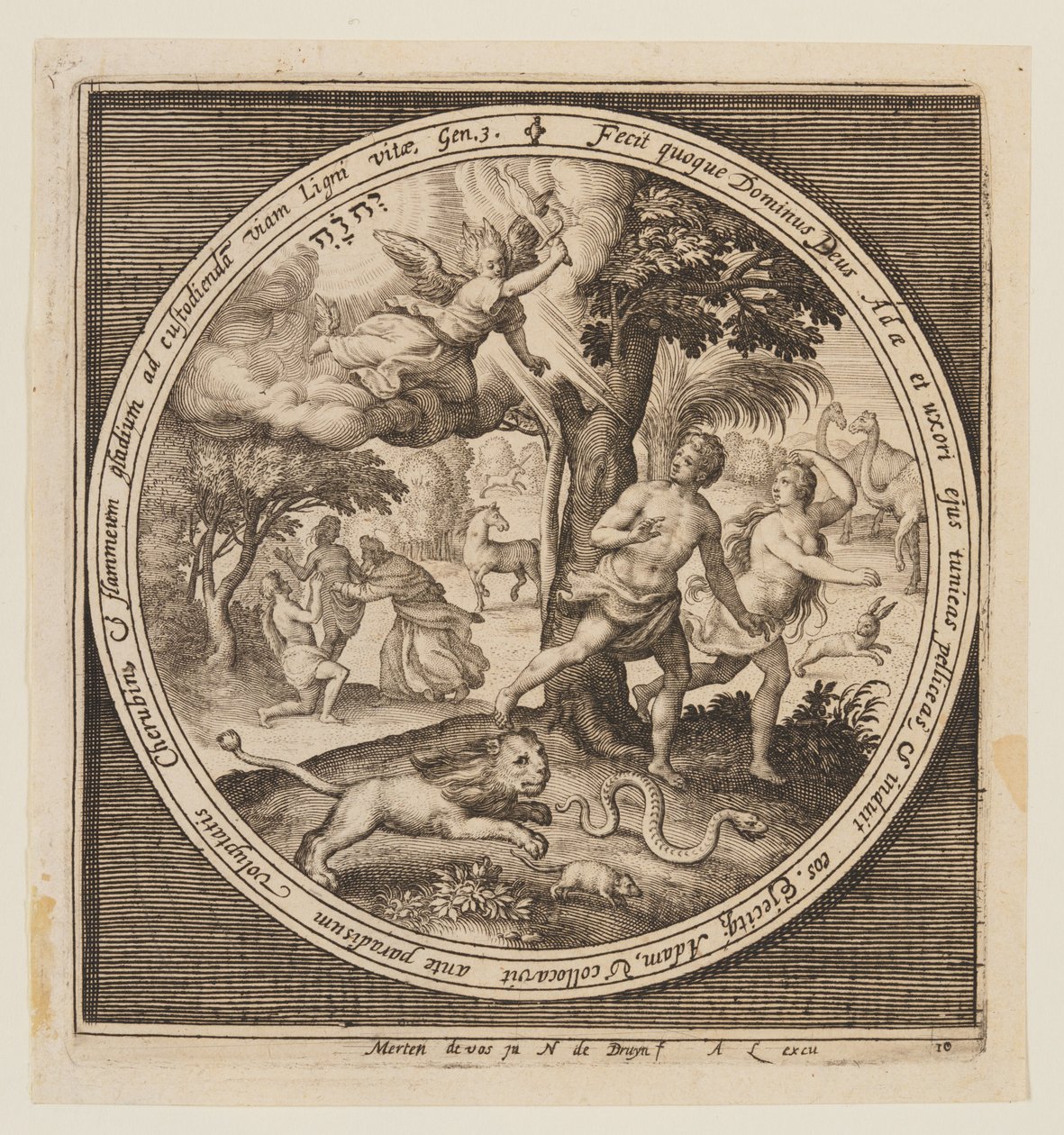 Die Vertreibung, von der Erschaffung bis zur Vertreibung aus dem Paradies von Nicolaes de Bruyn