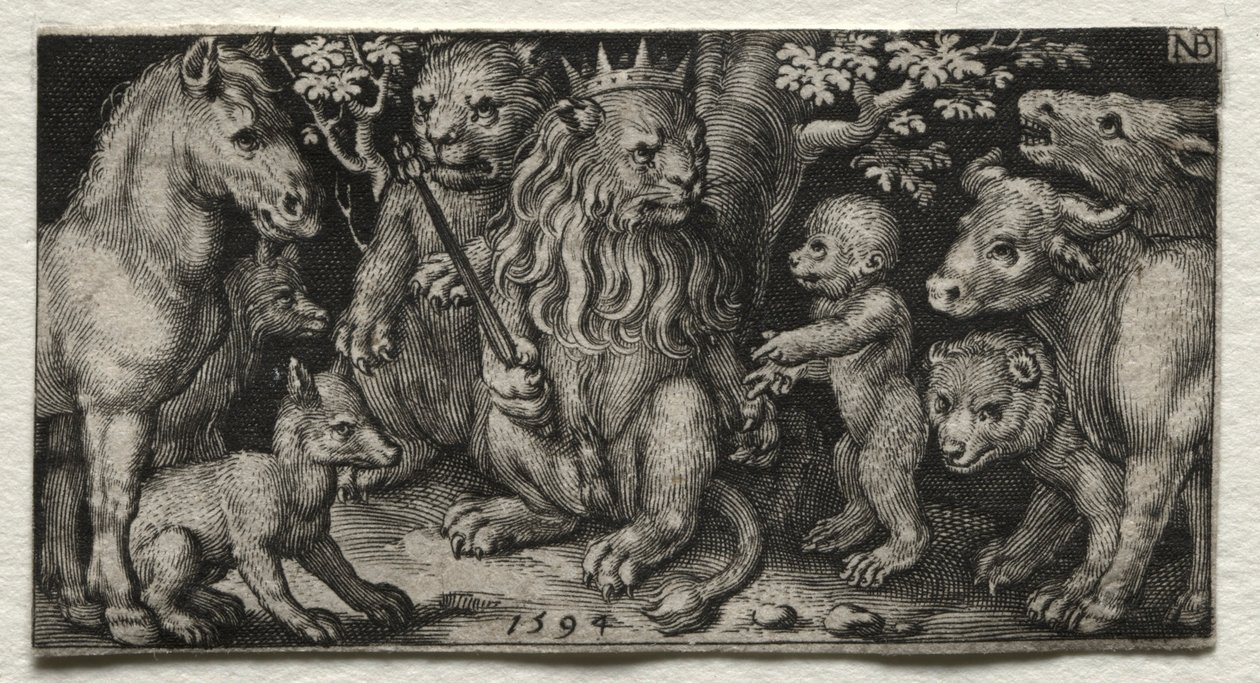 Der König der Tiere, 1594 von Nicolaes de Bruyn
