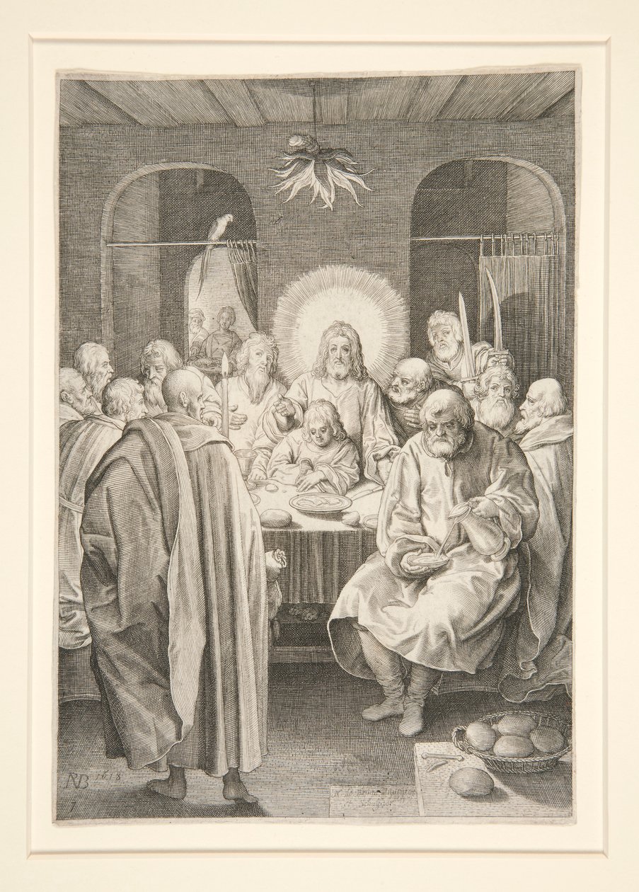Das letzte Abendmahl (Passionsserie) von Nicolaes de Bruyn