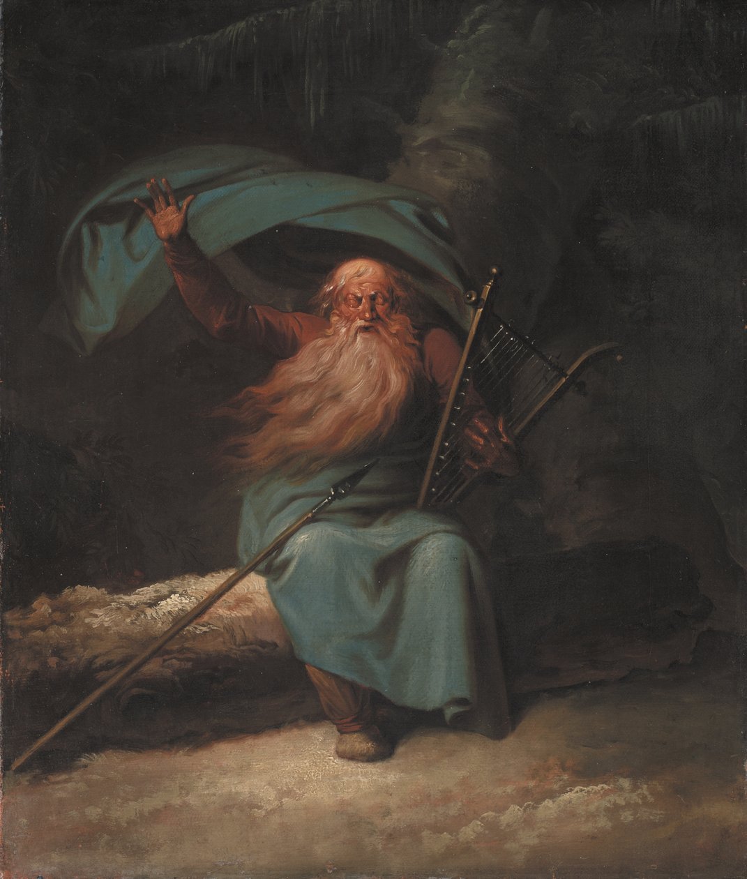 Ossian singt sein Schwanenlied, 1780-1782 von Nicolai Abraham Abildgaard