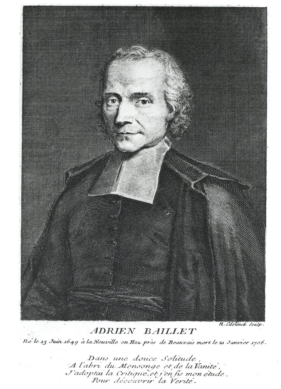 Porträt von Adrien Baillet (1649-1706) von Nicolas Etienne Edelinck