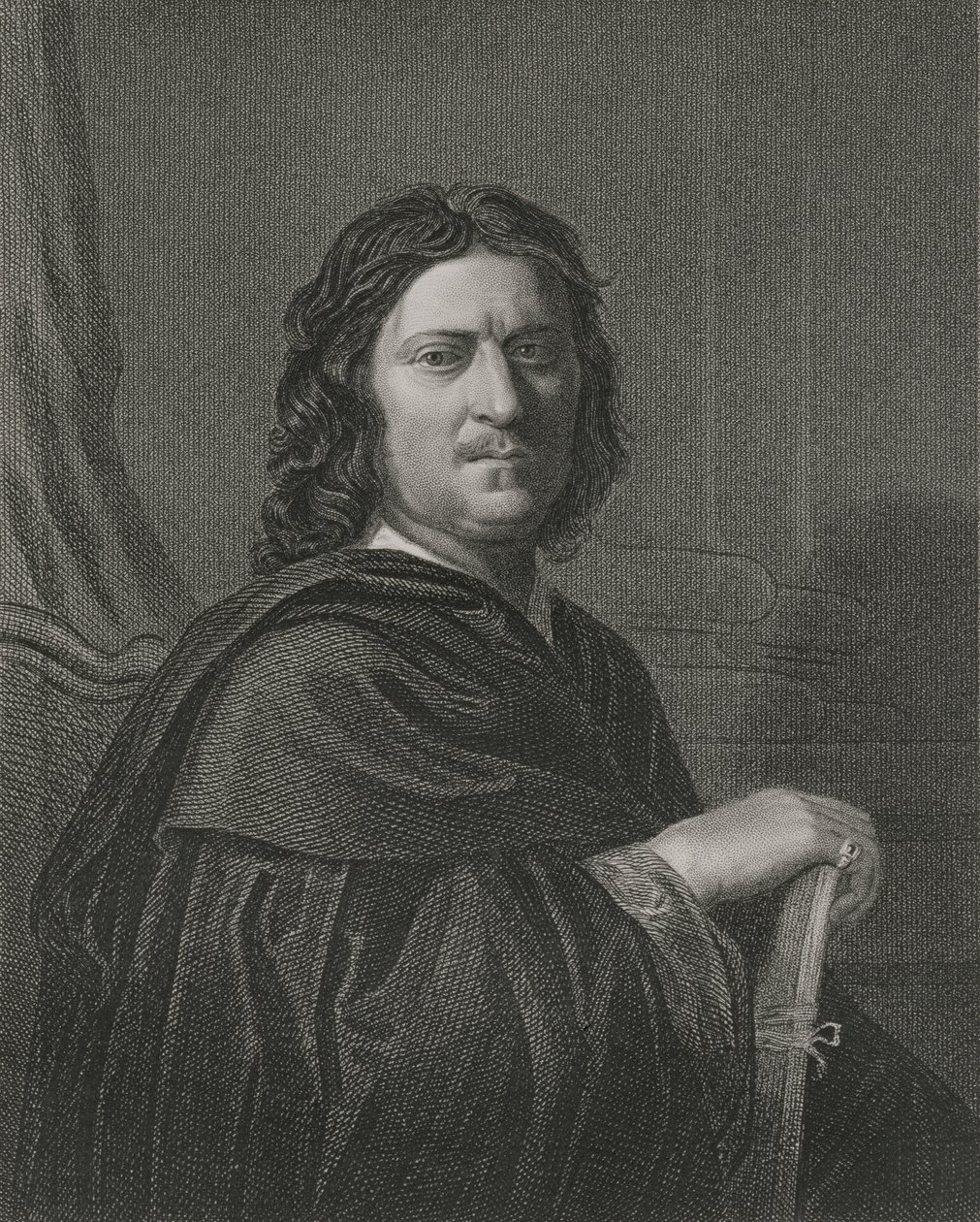 Selbstporträt, graviert von James Posselwhite, veröffentlicht von William Mackenzie von Nicolas Poussin