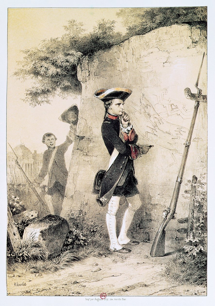 Napoleon I (1769-1821) in der Militärschule 1783, Illustration aus 