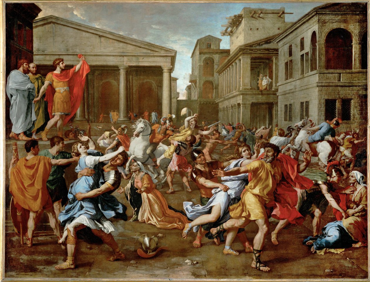 Die Entführung der Sabinerinnen von Nicolas (attr.to) Poussin