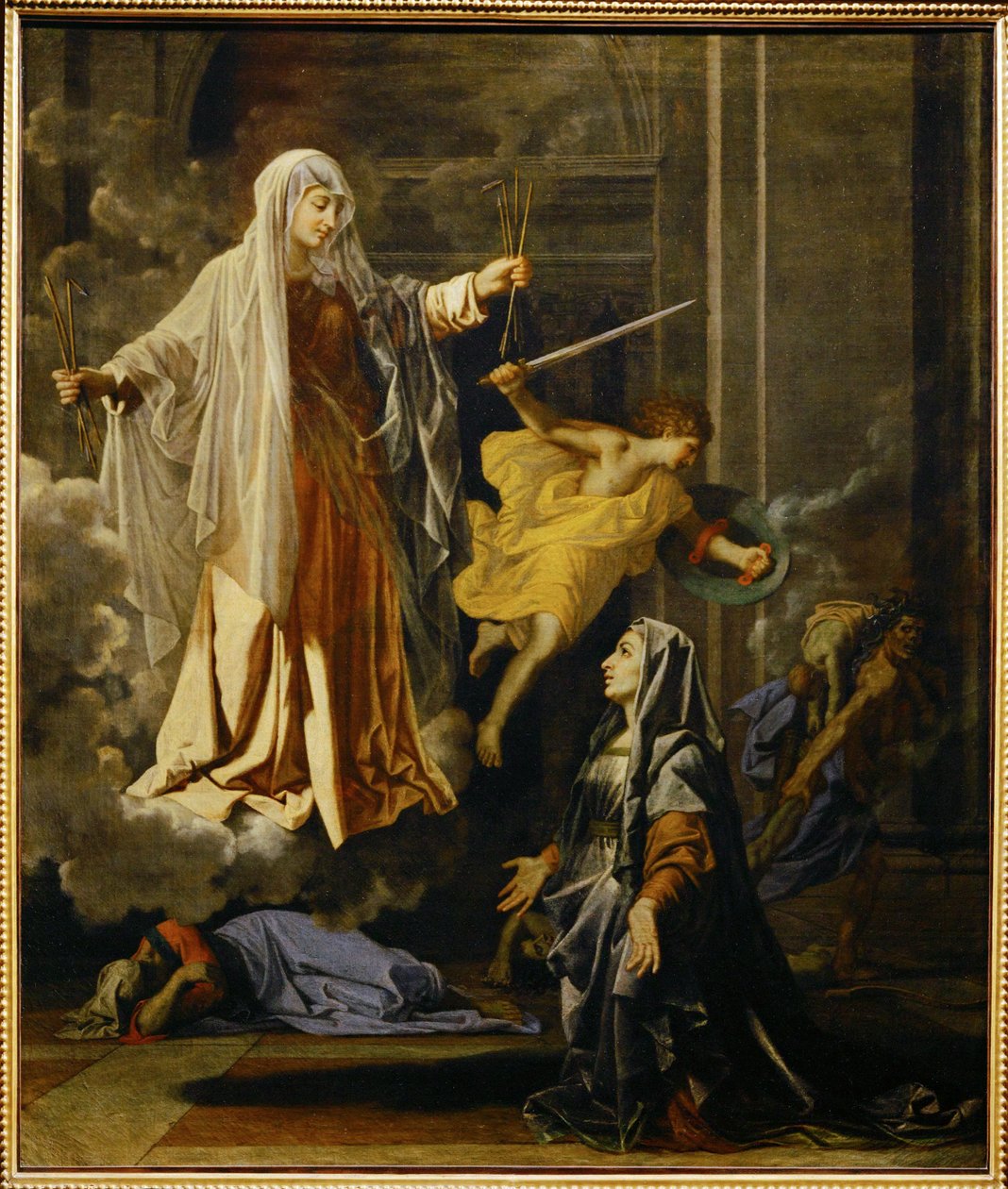 Das Wunder der Pest von Heilige Franziska Romana von Nicolas (attr.to) Poussin
