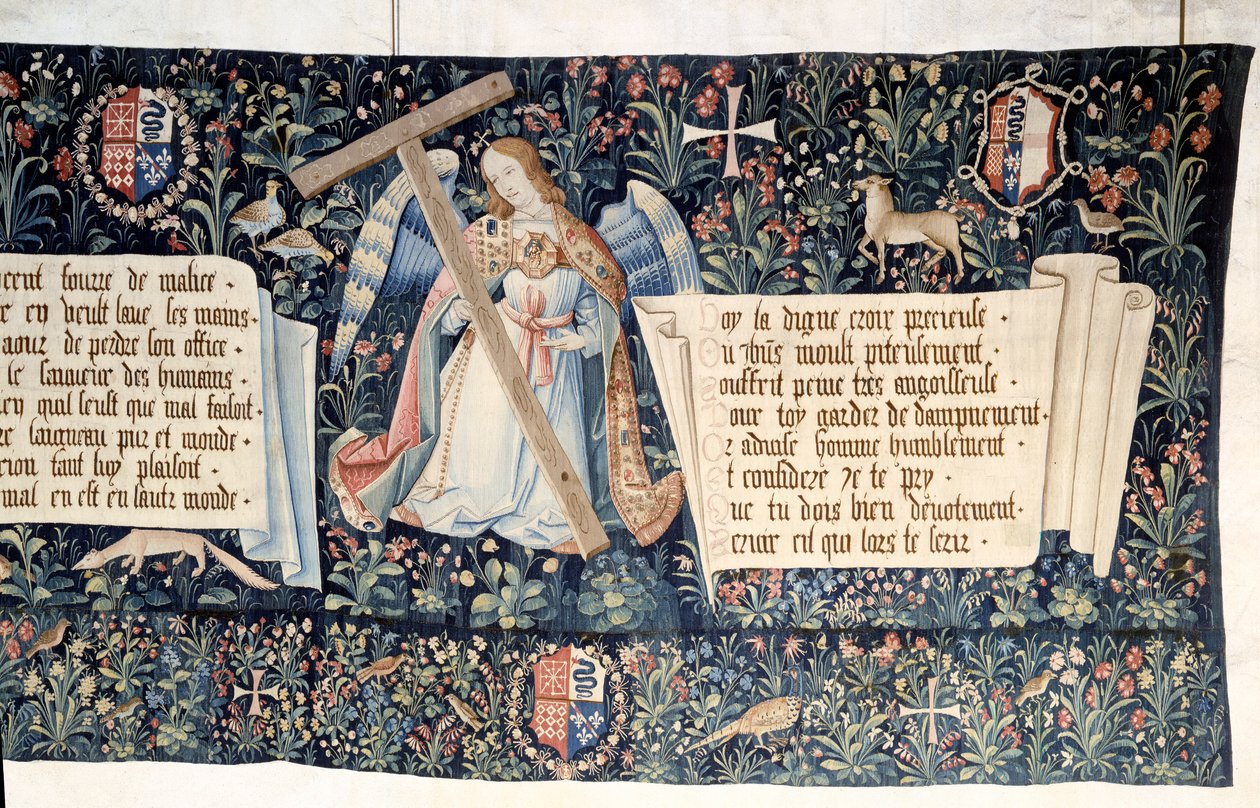 Apokalypse (1373-1383), Engel tragen die Werkzeuge der Passion von Nicolas Bataille