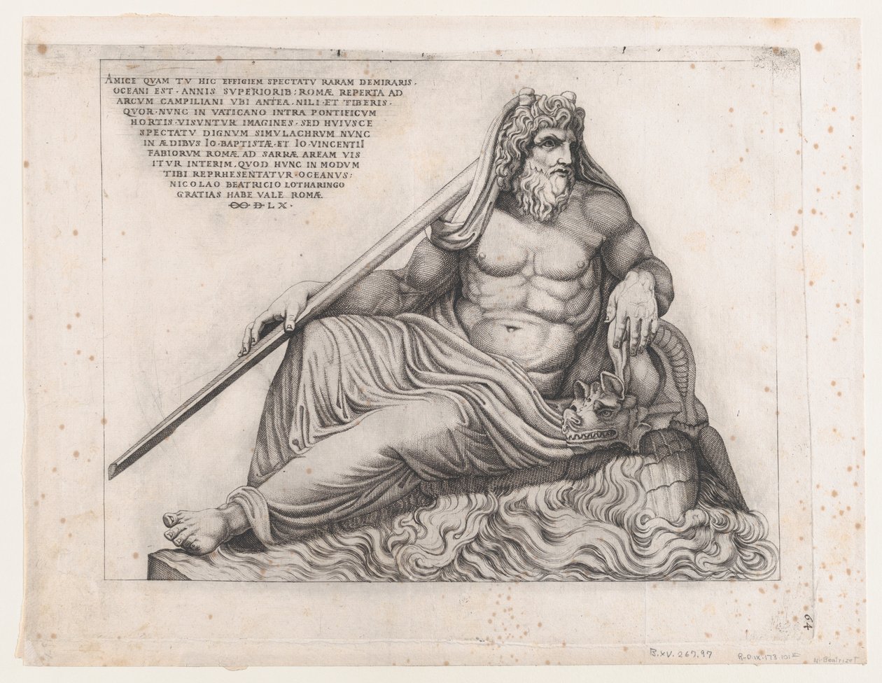 Speculum Romanae Magnificentiae: Der Ozeangott, 1560 von Nicolas Beatrizet