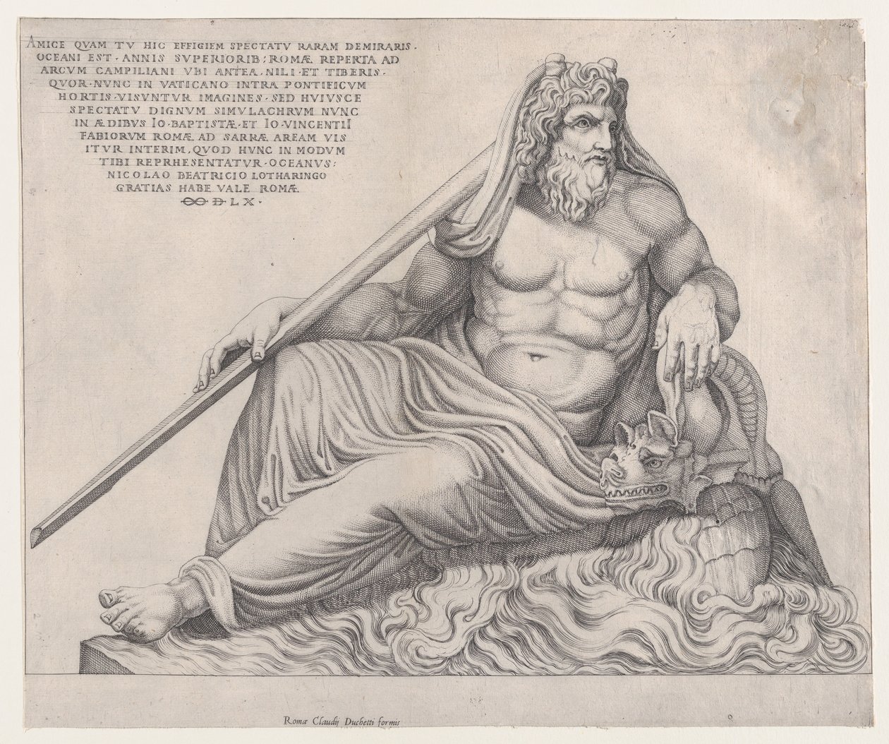 Speculum Romanae Magnificentiae: Der Ozeangott, 1560 von Nicolas Beatrizet