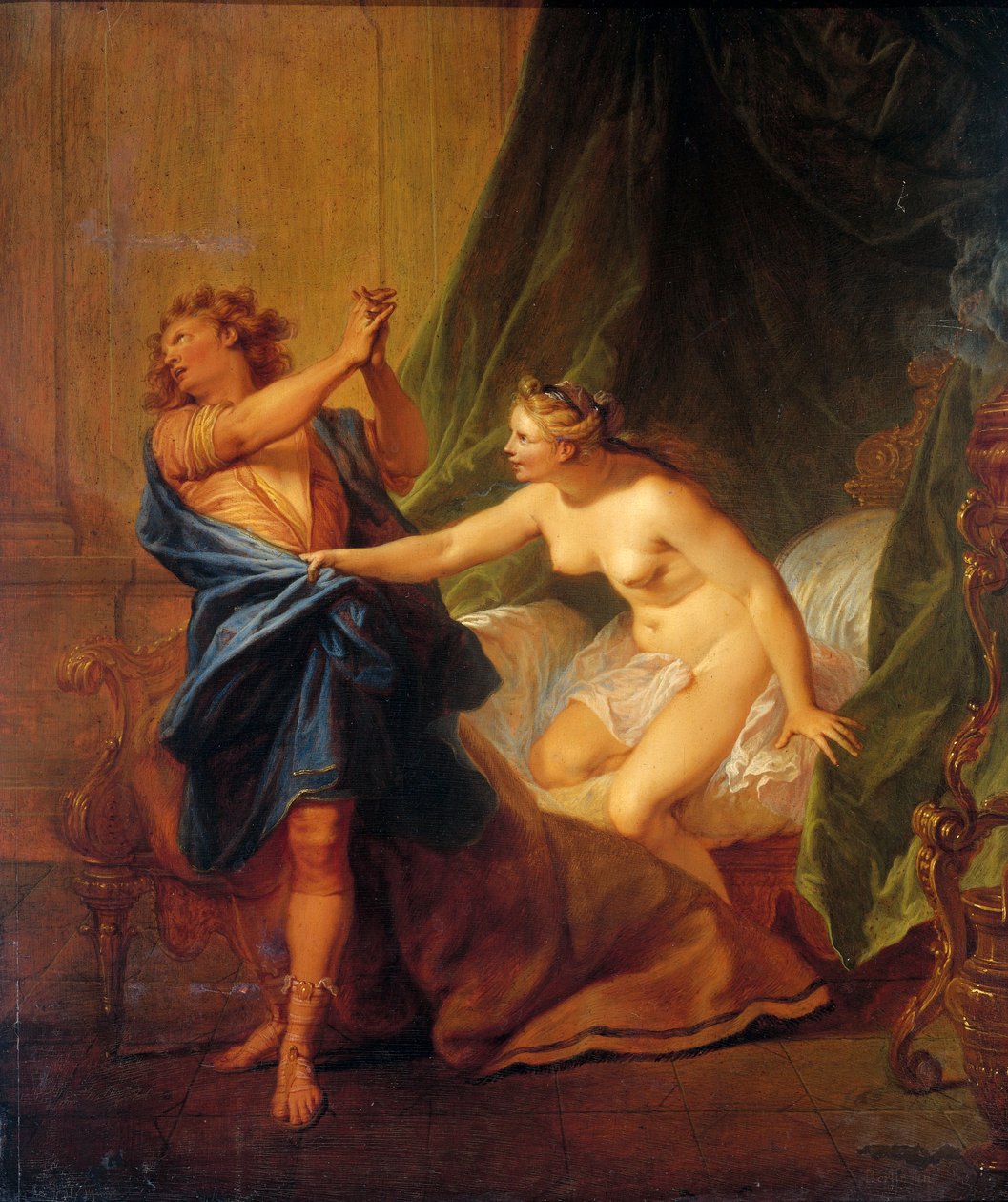 Jozef en de vrouw van Potifar von Nicolas Bertin