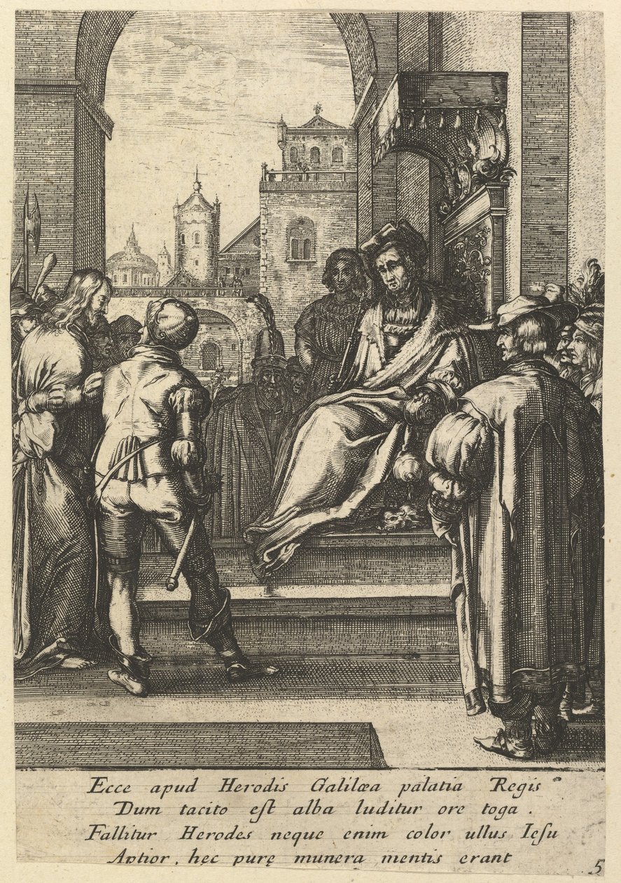 Christus vor Pilatus, aus Die Passion Christi, Mitte 17. Jahrhundert von Nicolas Cochin