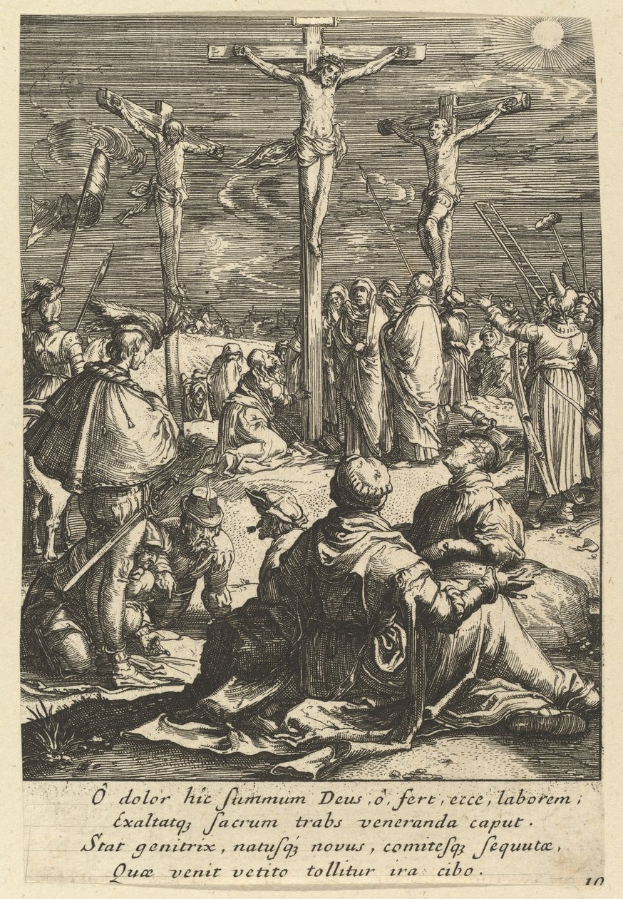 Christus am Kreuz, aus Die Passion Christi, Mitte 17. Jahrhundert von Nicolas Cochin