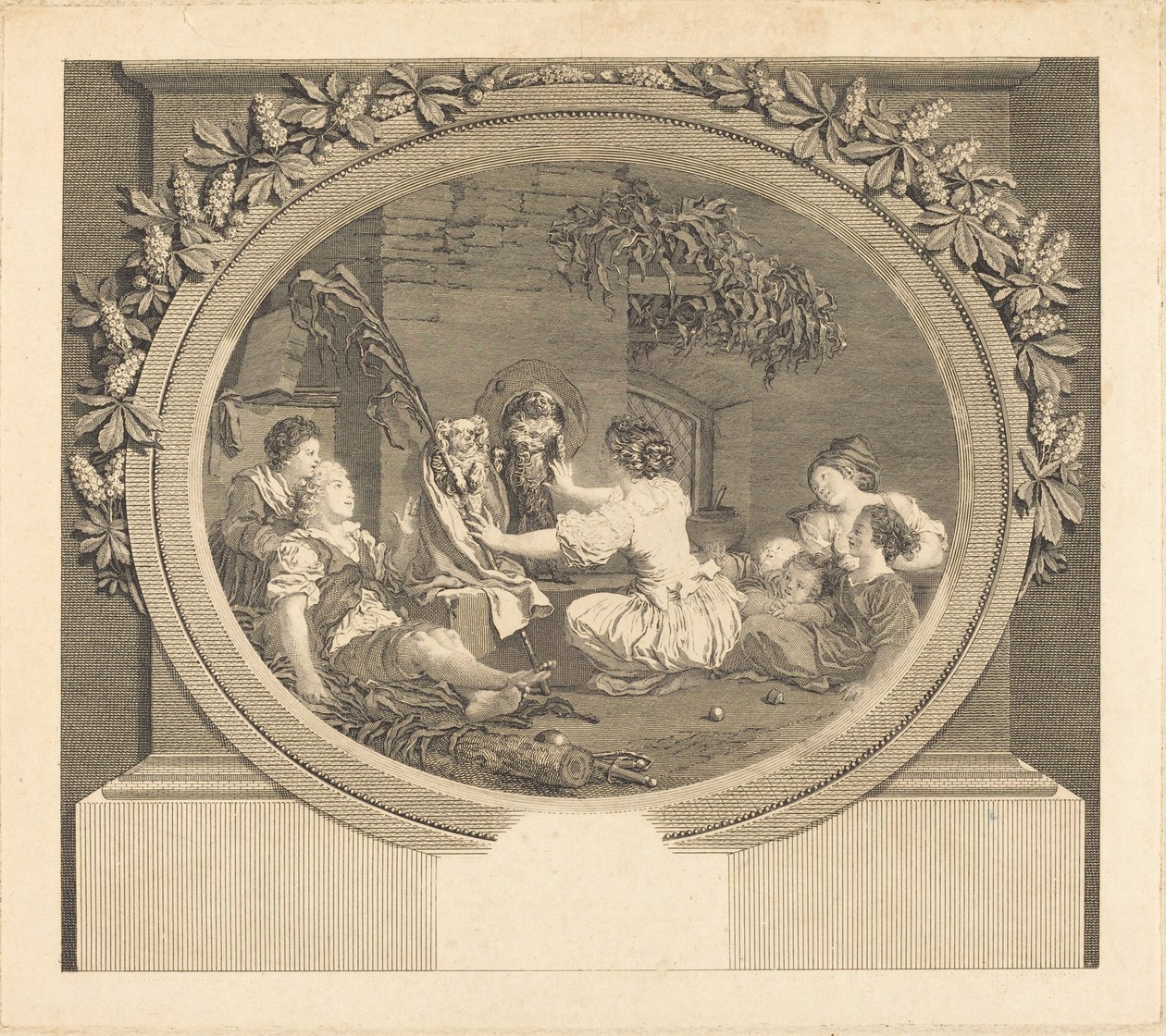 Erziehung macht alles aus von Nicolas Delaunay after Jean Honoré Fragonard
