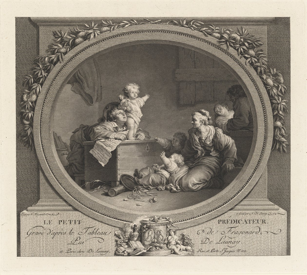 Der kleine Prediger von Nicolas Delaunay after Jean Honoré Fragonard