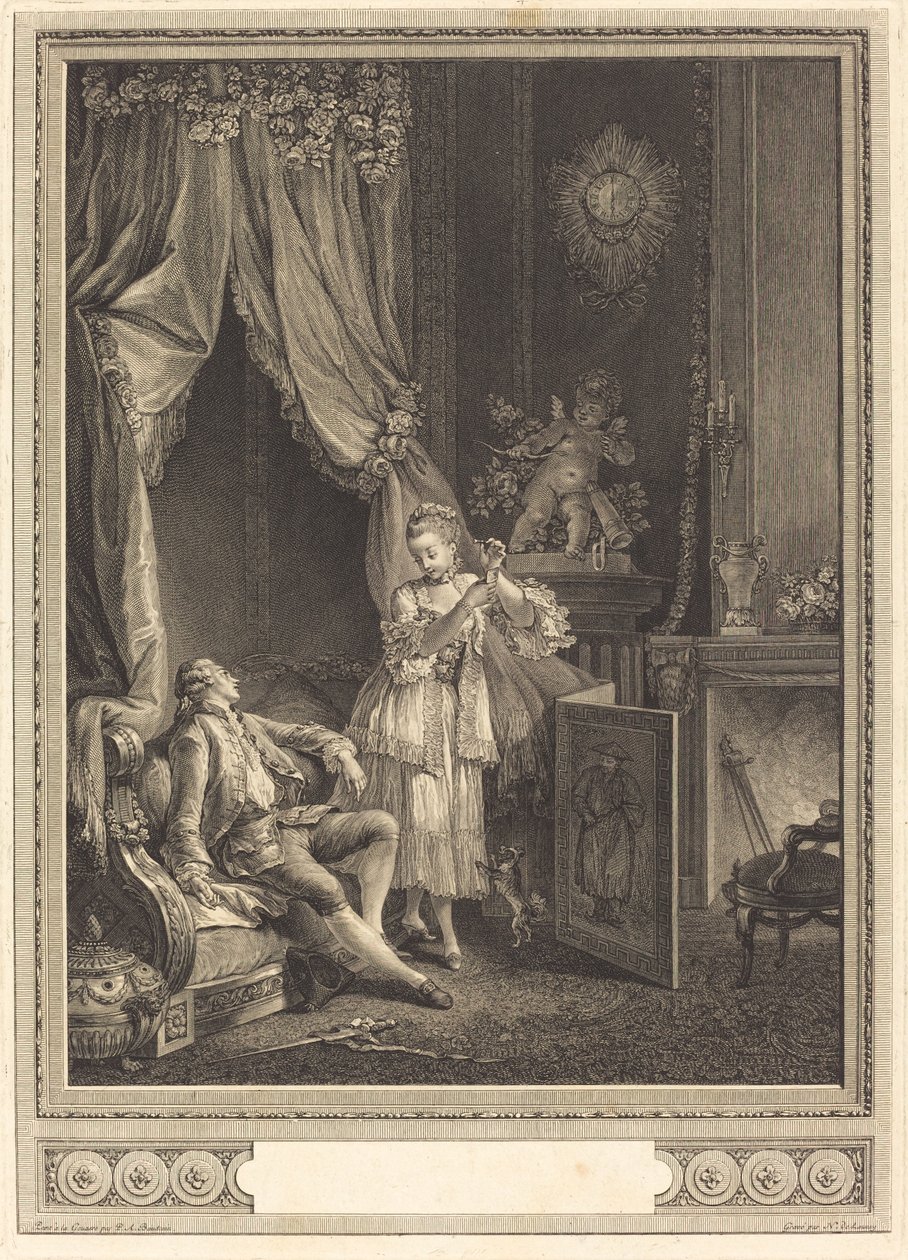 Der leere Köcher von Nicolas Delaunay after Pierre Antoine Baudouin