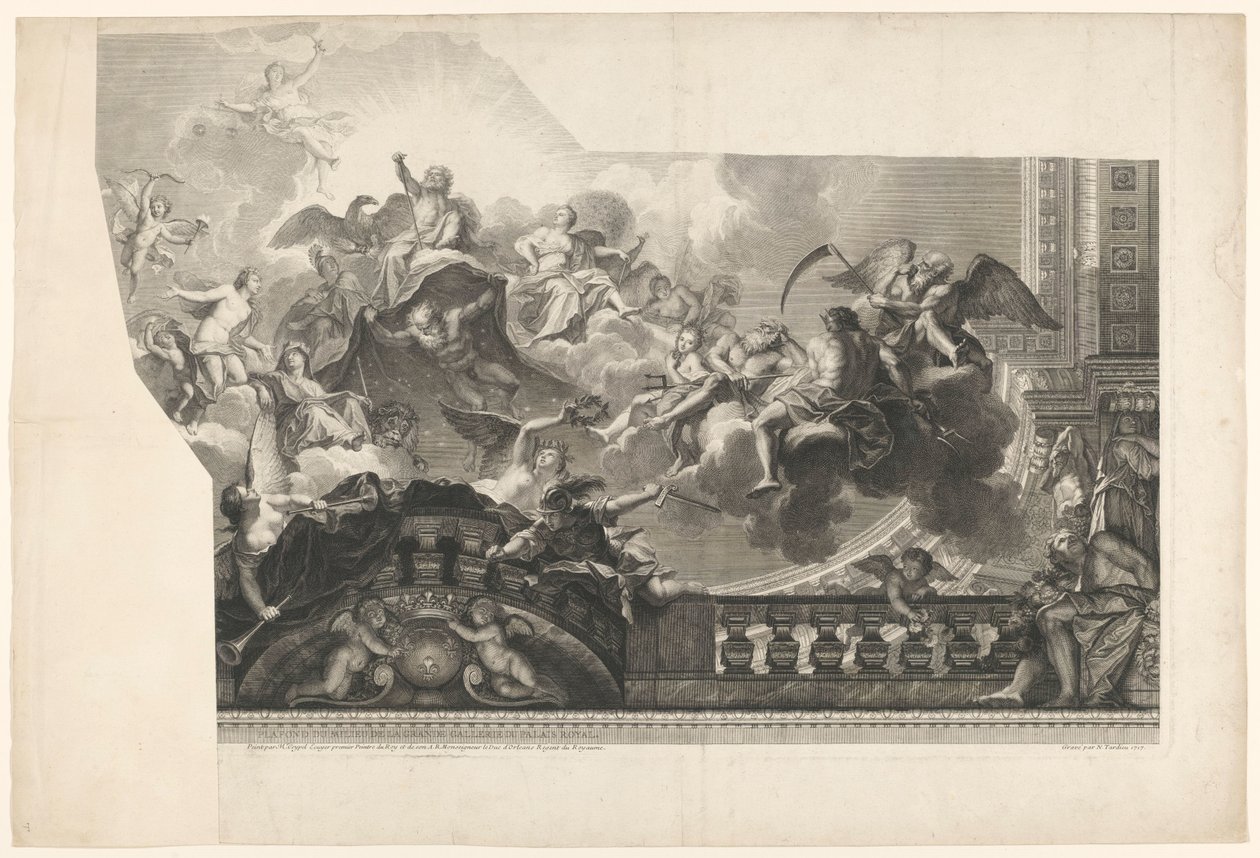 Deckenmalerei mit Versammlung der Götter (Platte 2) von Nicolas Henri Tardieu