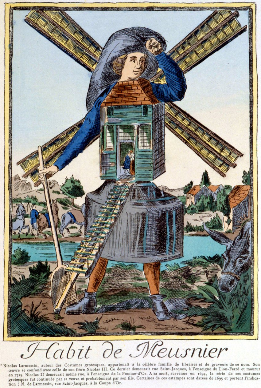 Kostüm des Müllers - Gravur von Nicolas Larmessin von Nicolas II de Larmessin