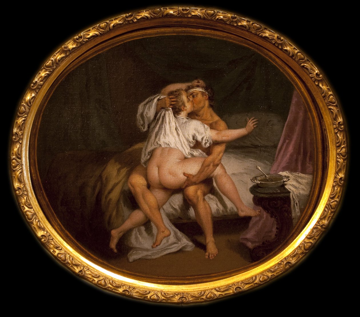 Galante Szene in einem Likör von Nicolas Lancret