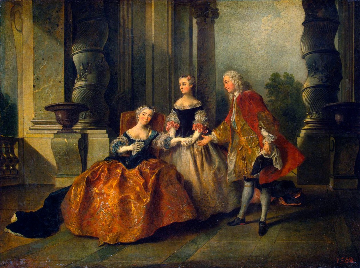 Szene aus der Tragödie Le Comte d