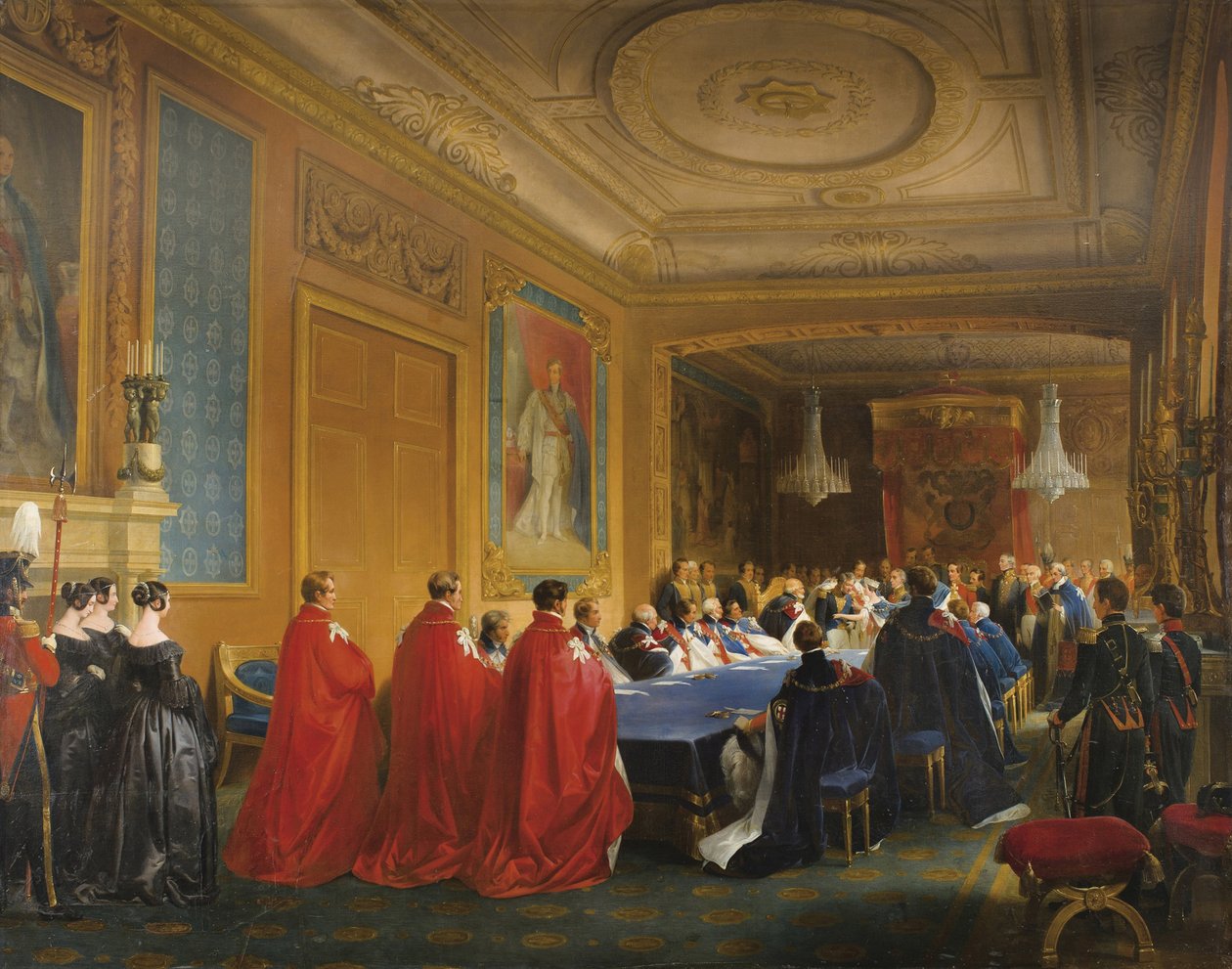 Louis-Philippe erhält den Hosenbandorden von der jungen Königin Victoria von Nicolas Louis Francois Gosse