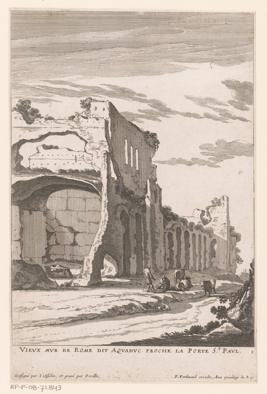 Ruine eines Aquädukts in Rom von Nicolas Perelle