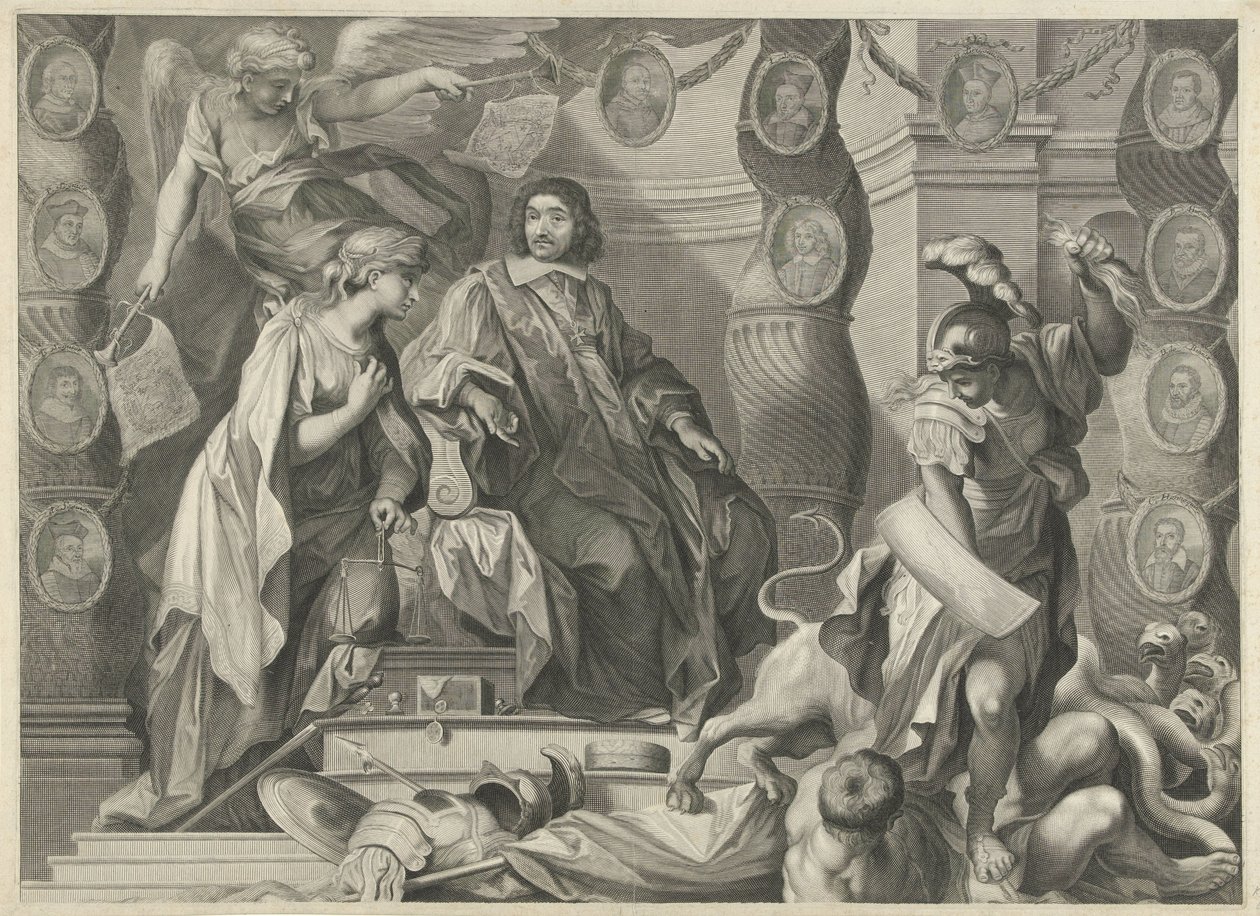 Werbeabdruck von Aegidius Le Maistre (1663), oberer Teil von Nicolas Pitau (I)