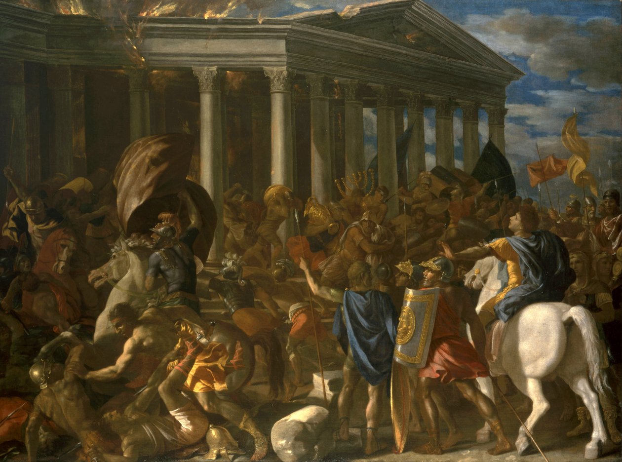 Die Zerstörung des Tempels von Jerusalem von Nicolas Poussin