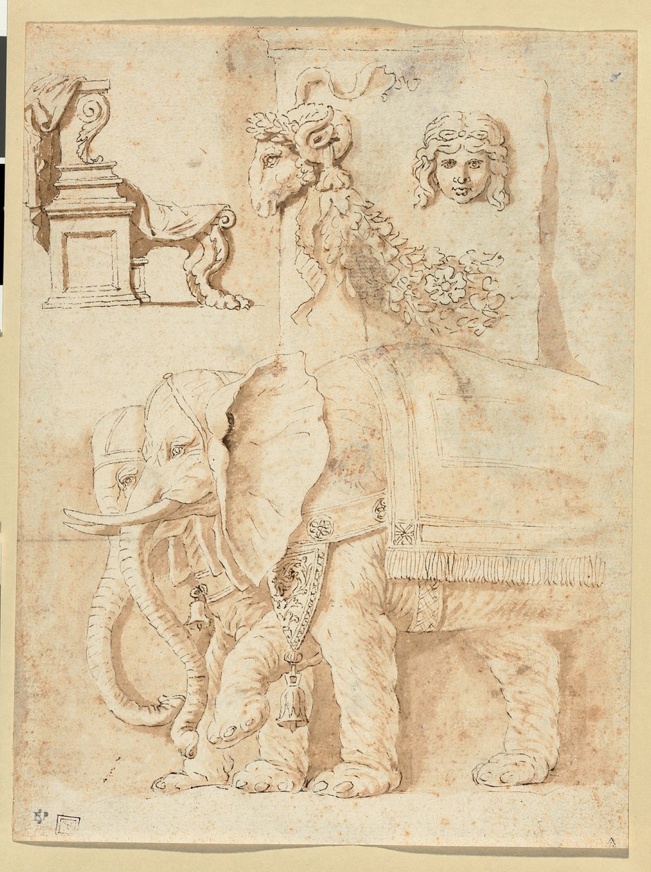 Studien nach Andrea Mantegna, Giulio Romano und der Antike von Nicolas Poussin