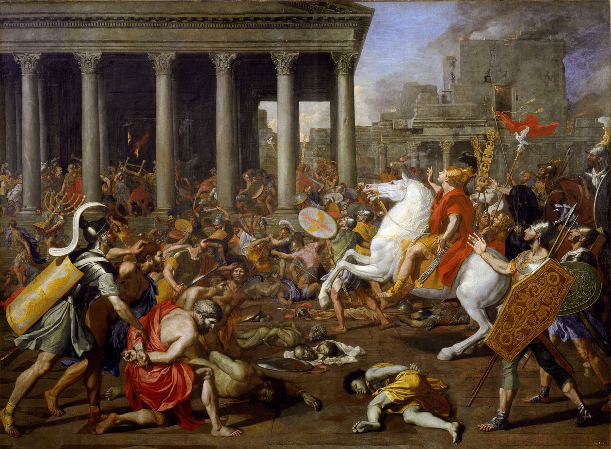 Die Zerstörung der Tempel in Jerusalem durch Titus von Nicolas Poussin