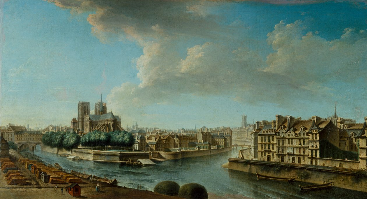 Notre Dame und die westliche Spitze der Île Saint-Louis von Nicolas Raguenet