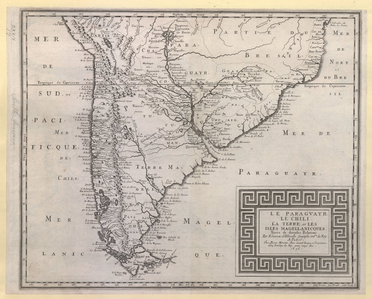 Paraguay, Chile, das Land und die Magellaninseln: Aus verschiedenen Berichten. Von N. SANSON d