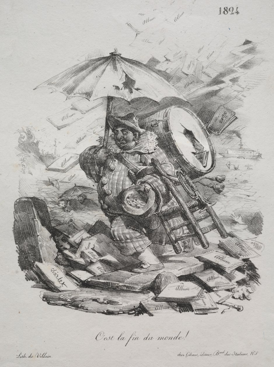 Lithografische Skizzen: Es ist das Ende der Welt! (Frontispiz) von Nicolas Toussaint Charlet